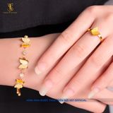  Nhẫn Titan SST Mặt Hồ Điệp kim sa đi tiệc sang trọng Không Đen Gỉ N09 