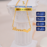  Dây chuyền nữ Titan SST Official Mặt chữ Loveu đáng yêu Không Đen Gỉ VC506 