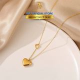  Dây chuyền mặt trái tim phối tim Titan cao cấp Không đen rỉ VC12 