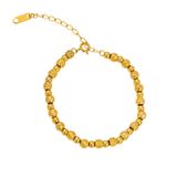  Lắc tay nữ Titan SST bi chạm khía sẵn khóa tròn sang trọng Không Đen Gỉ LT250 