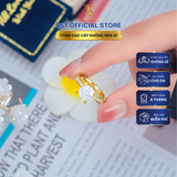  Nhẫn nữ Titan SST Official Store Kiểu đính đá hột lớn đi tiệc sang trọng Không Đen Gỉ N94V 