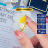  Nhẫn nữ Titan SST Official Store Kiểu đính đá hột lớn đi tiệc sang trọng Không Đen Gỉ N94V 