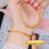  Vòng tay Titan SST Trơn Basic 3 Li Vàng óng ánh Không Đen Gỉ VT08 