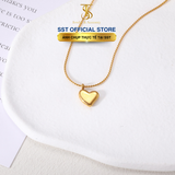  SST Dây chuyền Titan cao cấp Không đen gỉ mẫu trái tim đơn giản VC124 