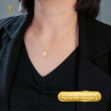  Dây chuyền nữ Titan SST Official Mặt cỏ 4 lá Đính Đá lấp lánh Không Đen Gỉ VC550 