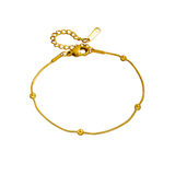  Lắc chân Basic Titan SST Official Store Kiểu dây mì charm bi tối giản sang trọng Không Đen Gỉ LC42 