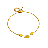  Lắc chân Titan SST Mặt 2 con cá phối charm bi nữ tính Không Đen Gỉ LC35 