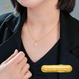  Dây chuyền nữ Titan SST Official Mặt cỏ 4 lá Đính Đá lấp lánh Không Đen Gỉ VC550 