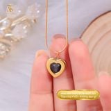  Vòng Cổ Nữ SST Official Mặt Tim Nhụy Đen Chất Liệu Titan Cao Cấp Không Đen Gỉ Thời Trang VC319 