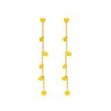  Bông tai Titan SST Kiểu tòn ten dài trái tim nữ tính đi tiệc sang trọng Không Đen Gỉ BT59 