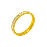  Nhẫn nữ Titan SST Đính full đá tròn 1 vòng thanh lịch Không Đen Gỉ V1 