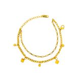  Lắc tay Titan cao cấp xích phối charm vuông Không đen gỉ LT81 