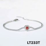  Lắc tay Đính đá mặt trái tim lấp lánh Chất liệu Titan cao cấp Không đen gỉ LT233 