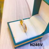  Nhẫn kiểu Vô cực khắc số la mã phối đá Chất liệu Titan cao cấp Không đen gỉ N246 