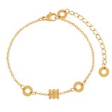  Lắc tay nữ Titan SST Official Store Kiểu lu thống trơn phối 2 đồng xu thanh lịch Không Đen Gỉ LT11 