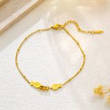  Lắc chân Titan SST Mặt 2 con cá phối charm bi nữ tính Không Đen Gỉ LC35 