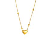  Dây chuyền nữ Titan SST Official Mặt Trái Tim dây phối bi thanh lịch Không Đen Gỉ VC67 