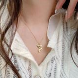  Dây chuyền Titan SST Official Store Mặt hồ ly kim sa lấp lánh Không Đen Gỉ VC368 