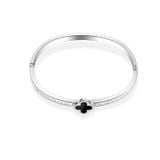  Vòng Tay Cỏ 4 lá đính đá nửa vòng Chất liệu Titan cao cấp Không đen gỉ VT72 