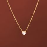  Dây chuyền mảnh nữ Mặt Đá trái tim Chất liệu Titan cao cấp Không đen gỉ VC531 