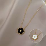  Dây chuyền nữ mặt hoa 2 màu Chất liệu Titan cao cấp Không đen gỉ VC532 