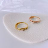  Nhẫn kiểu Vô cực khắc số la mã phối đá Chất liệu Titan cao cấp Không đen gỉ N246 