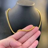  Dây chuyền Titan SST Bảng dây công cao cấp khóa tròn Không Đen Gỉ VC263 