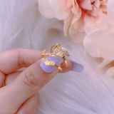  Nhẫn nữ Titan SST Official Store Mặt trái tim phối chư Loveu Freesize dễ điều chỉnh Không Đen Gỉ N237 