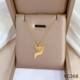  Dây chuyền Titan SST Official Store Mặt hồ ly kim sa lấp lánh Không Đen Gỉ VC368 