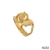  Nhẫn Titan SST Official Store Mặt Hồ Điệp kim sa bảng lớn đính đá đi tiệc sang trọng Không Đen Gỉ N233 