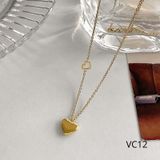  Dây chuyền mặt trái tim phối tim Titan cao cấp Không đen rỉ VC12 