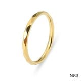  Nhẫn Titan SST Kiểu mo chạm máy lấp lánh thanh lịch Không Đen Gỉ N83 