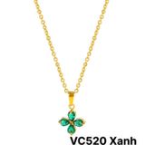  Dây chuyền mặt hoa phối Đá chất liệu Titan Không đen gỉ VC520 