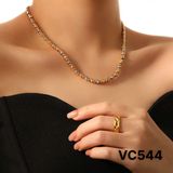  Dây chuyền bi phối 2 màu độc đáo – Titan không đen gỉ – SST Official Store | VC544 