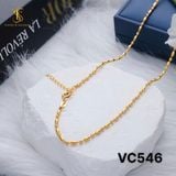  Dây chuyền Titan SST Bi hạt gạo khoá tròn thanh lịch Không Đen Gỉ VC546 