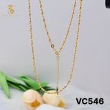  Dây chuyền Titan SST Bi hạt gạo khoá tròn thanh lịch Không Đen Gỉ VC546 
