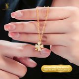  Dây chuyền nữ Titan SST Official Mặt cỏ 4 lá Đính Đá lấp lánh Không Đen Gỉ VC550 