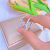  Nhẫn nữ Titan SST Đính full đá tròn 1 vòng thanh lịch Không Đen Gỉ V1 