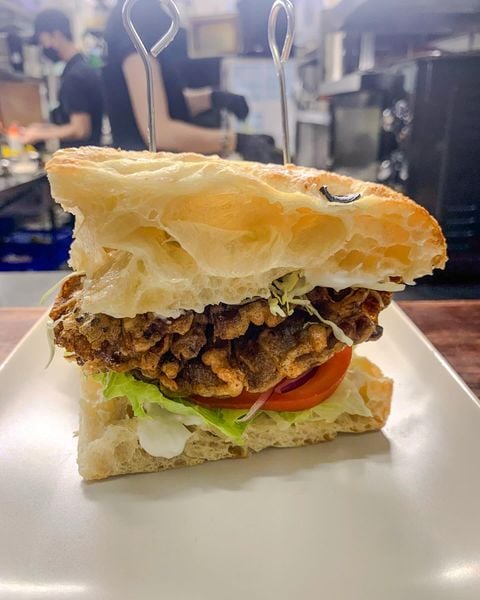  TEMPURA MUSHROOM Focaccia 