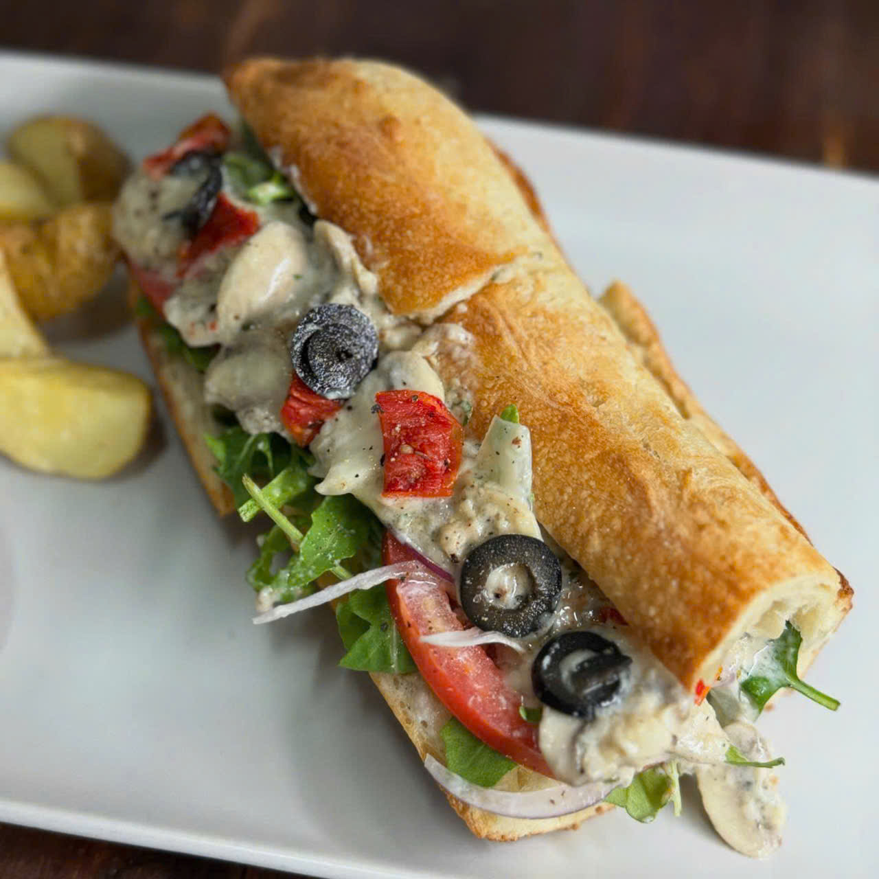 CHEESY MUSHROOM BAGUETTE