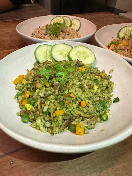  FRIED NUTRITIONAL MIXED BROWN RICE WITH BETEL LEAVES 