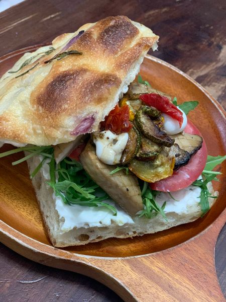  ALMOND RICOTA CHEESE & MUSHROOM FOCACCIA 