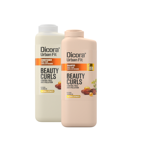 Combo Dầu gội - xả dành cho tóc xoăn Dicora Urban Fit chiết xuất tinh dầu Jojoba 400ml