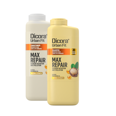 Combo Dầu gội - xả Dicora Urban Fit Macadamia phục hồi tóc hư tổn 400ml