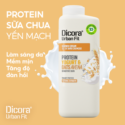 Sữa tắm Dicora Urban Fit Protein Yogurt và chiết xuất Yến mạch 400ml
