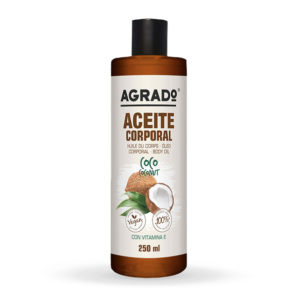 Dầu Dưỡng Da toàn thân Agrado hương Dừa 250ml