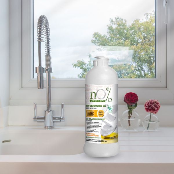 Gel rửa chén bát nO% Green Home Eco với mù tạt 500ml