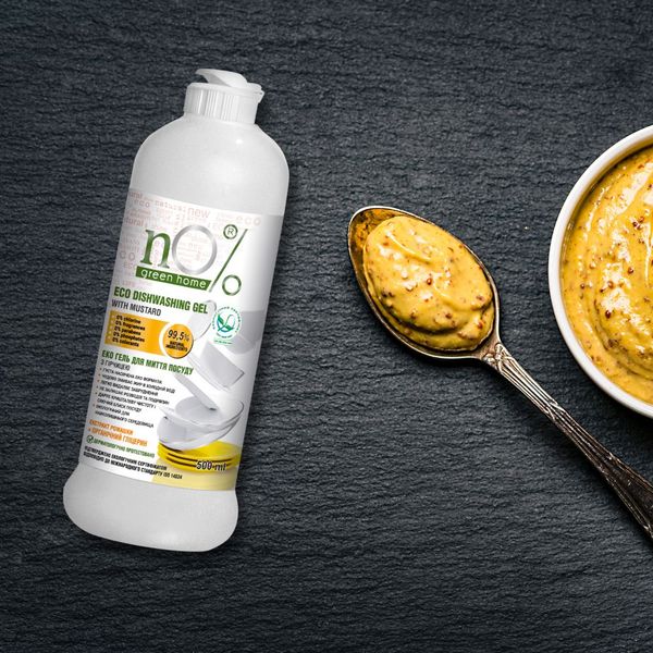 Gel rửa chén bát nO% Green Home Eco với mù tạt 500ml