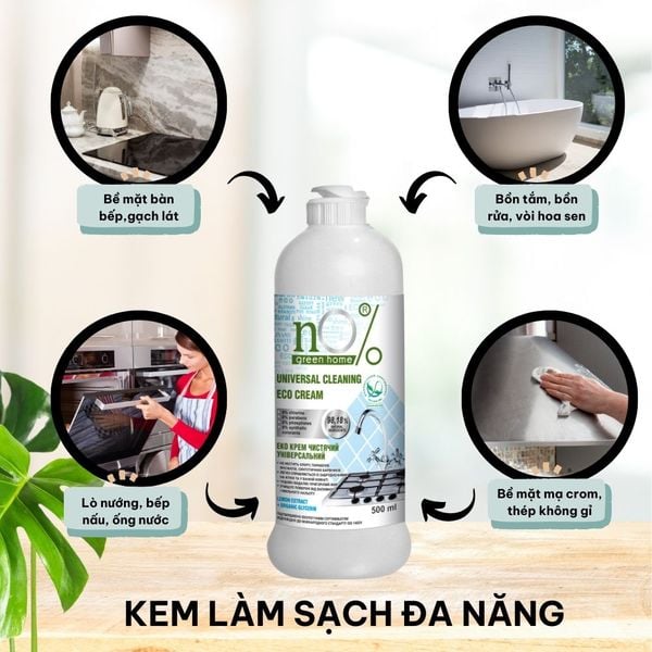 Kem tẩy rửa đa năng nO% Green Home Eco 500ml