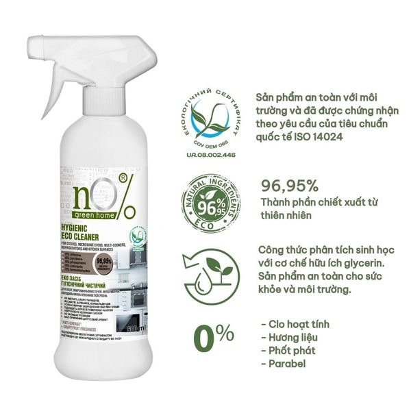 Nước tẩy rửa vệ sinh nhà bếp nO% Green Home Eco 500ml